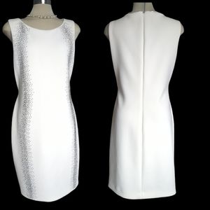 *New* Calvin Klein Ivory Embellished Luxury Dress Size 16